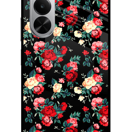Rose Pattern Realme P4x 5G Glass Case