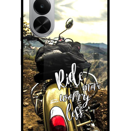 Ride More Worry Less Realme P4x 5G Glass Case