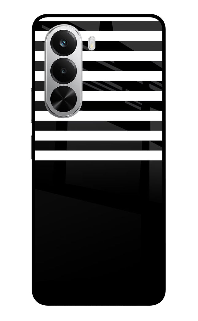 Black and White Print Realme P4x 5G Glass Case