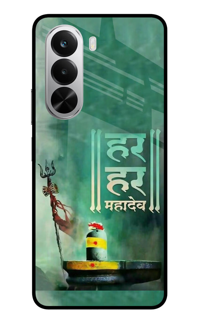 Har Har Mahadev Shivling Realme P4x 5G Glass Case Back Cover by Casekaro