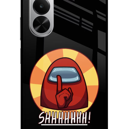 Among Us Shhh! Realme P4x 5G Glass Case Back Cover by Casekaro