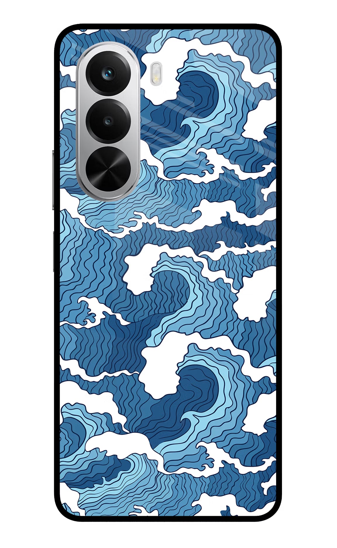 Blue Waves Realme P4x 5G Glass Case