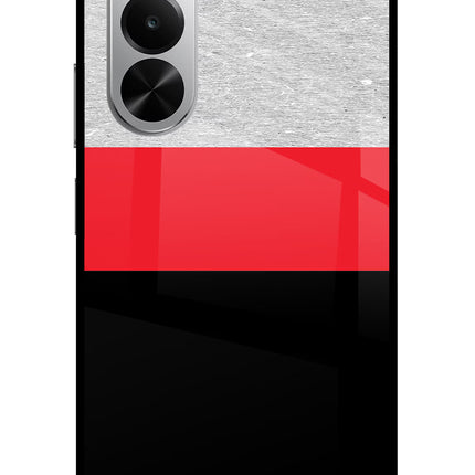 Tri Color Pattern Realme P4x 5G Glass Case