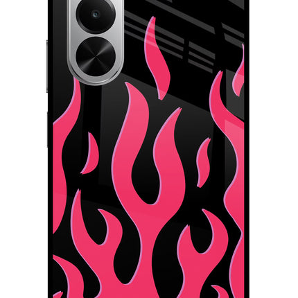 Fire Flames Realme P4x 5G Glass Case