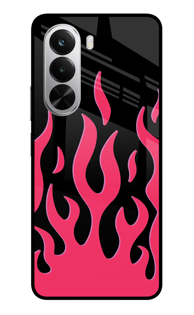 Fire Flames Realme P4x 5G Glass Case