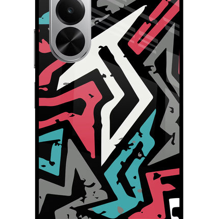 Geometric Graffiti Realme P4x 5G Glass Case