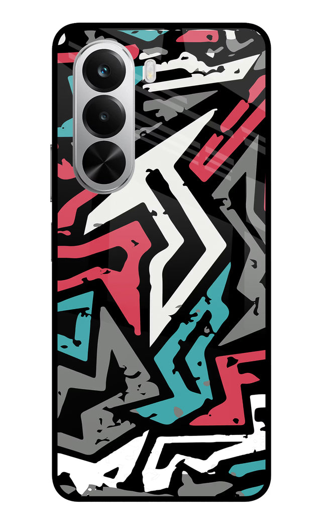 Geometric Graffiti Realme P4x 5G Glass Case