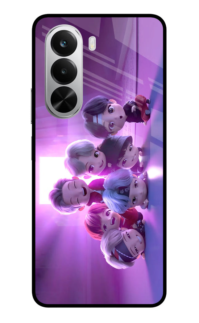BTS Chibi Realme P4x 5G Glass Case