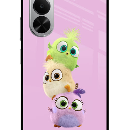 Cute Little Birds Realme P4x 5G Glass Case