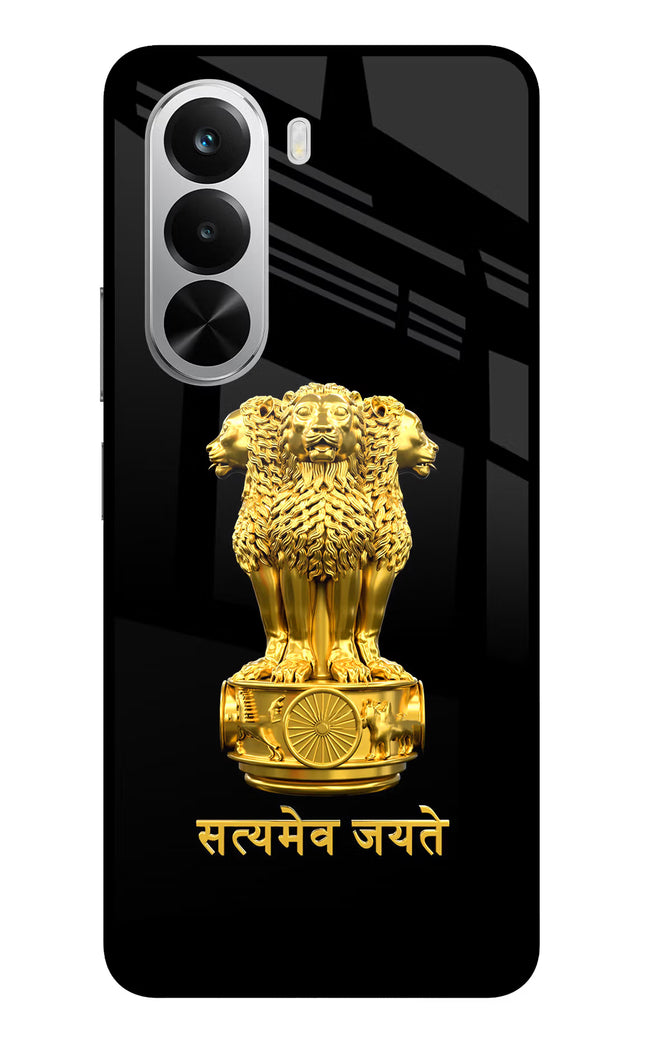 Satyamev Jayate Golden Realme P4x 5G Glass Case
