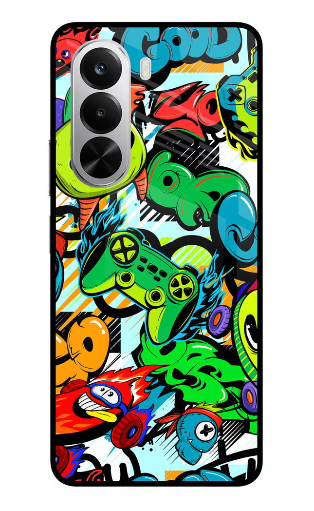 Game Doodle Realme P4x 5G Glass Case