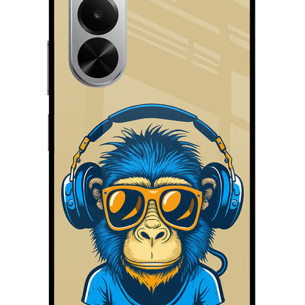 Monkey Headphone Realme P4x 5G Glass Case