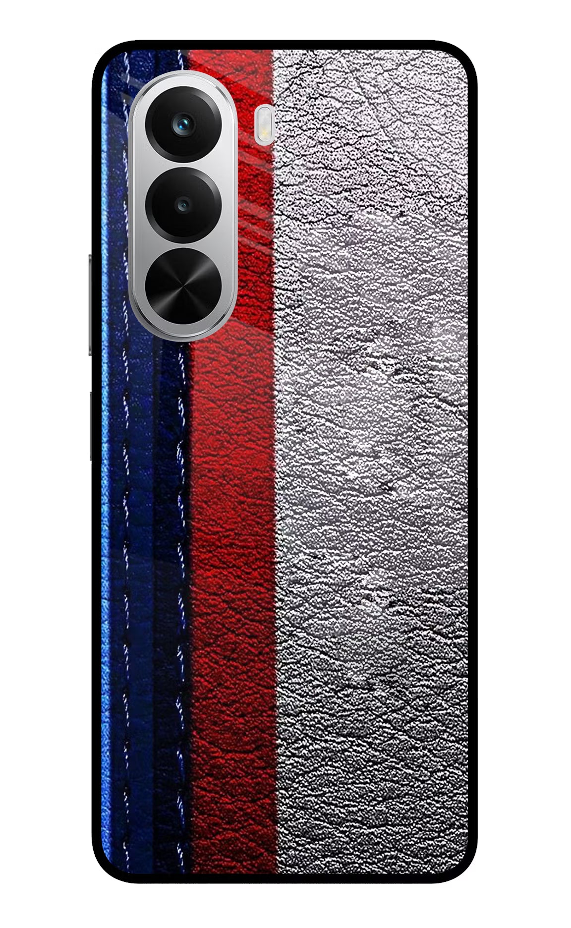 BMW Stripes Realme P4x 5G Glass Case Back Cover by Casekaro