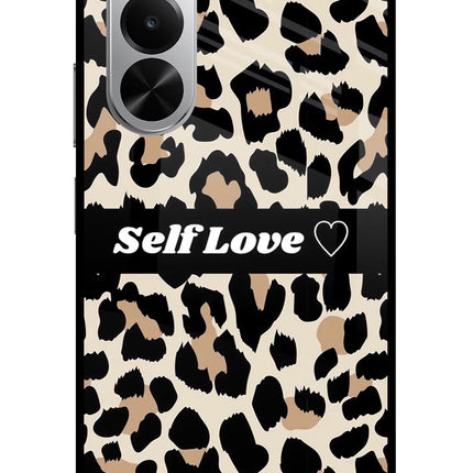 Leopard Print Self Love Realme P4x 5G Glass Case