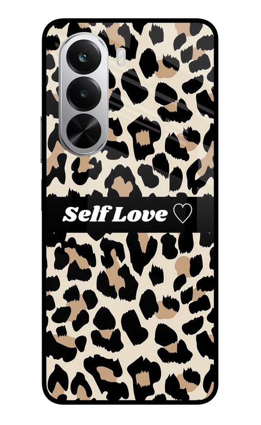 Leopard Print Self Love Realme P4x 5G Glass Case