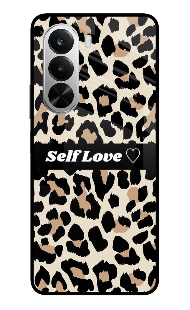 Leopard Print Self Love Realme P4x 5G Glass Case