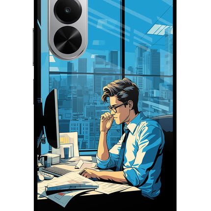 Focused Hustler (AI Generated) Realme P4x 5G Glass Case