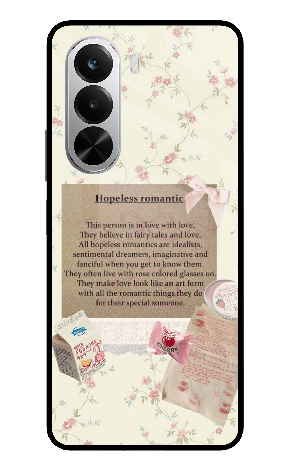 Hopeless Romantic Realme P4x 5G Glass Case Back Cover by Casekaro