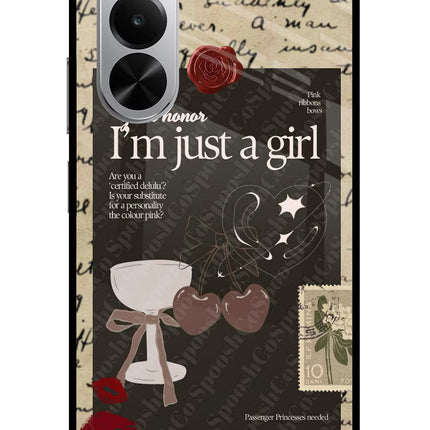 I am just a girl Realme P4x 5G Glass Case