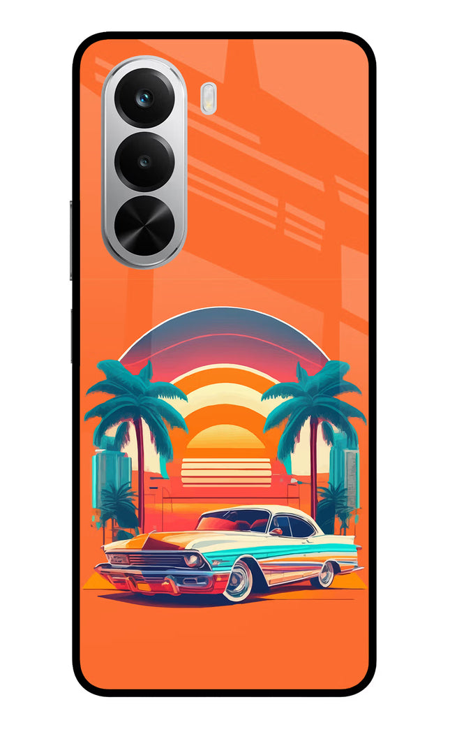 Palm Drive 80s Realme P4x 5G Glass Case