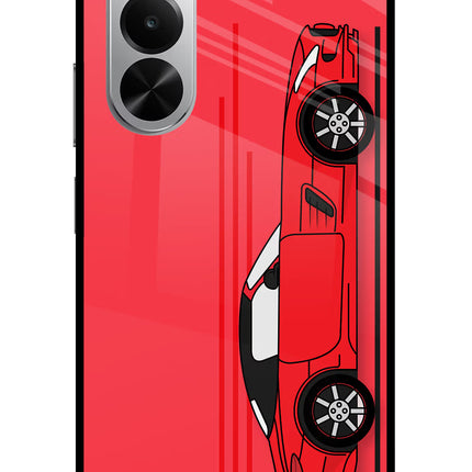 Red Velocity Realme P4x 5G Glass Case