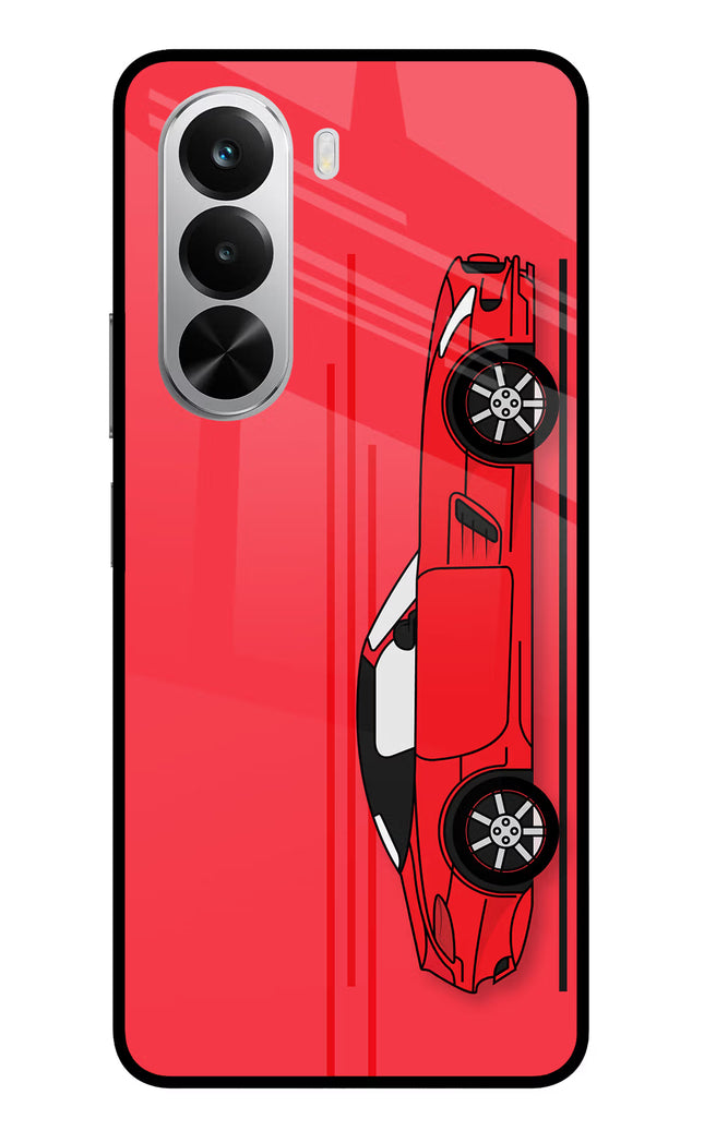 Red Velocity Realme P4x 5G Glass Case