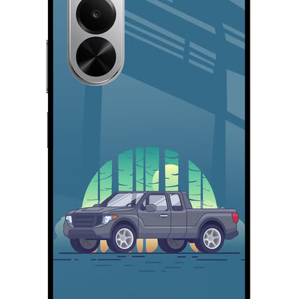 Retro Garage Vibe Realme P4x 5G Glass Case