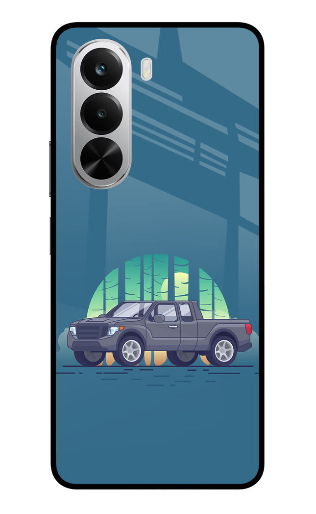 Retro Garage Vibe Realme P4x 5G Glass Case