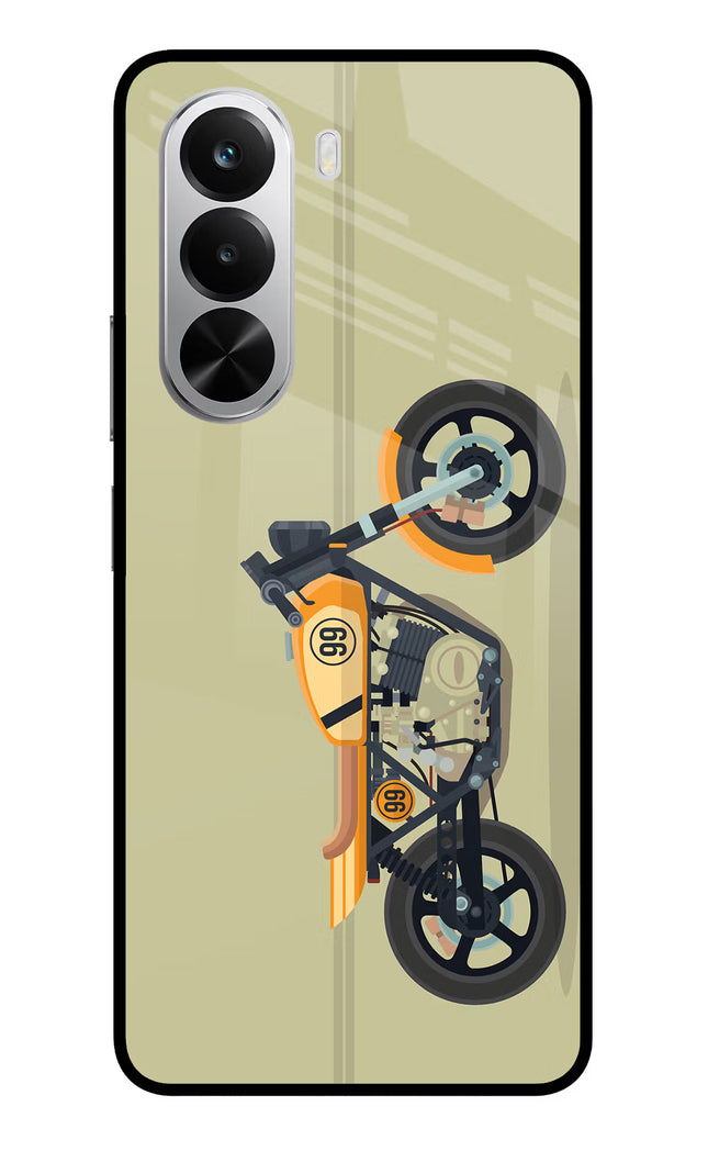 Vertical Speedster Realme P4x 5G Glass Case Back Cover by Casekaro