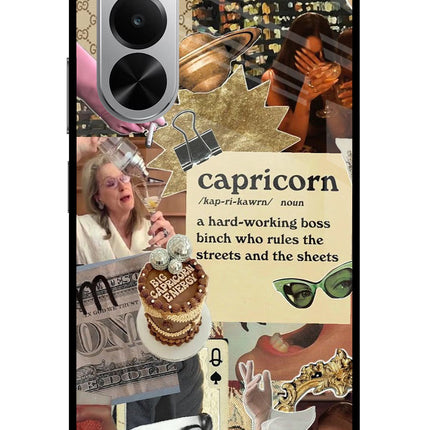 Capricorn Zodiac Realme P4x 5G Glass Case