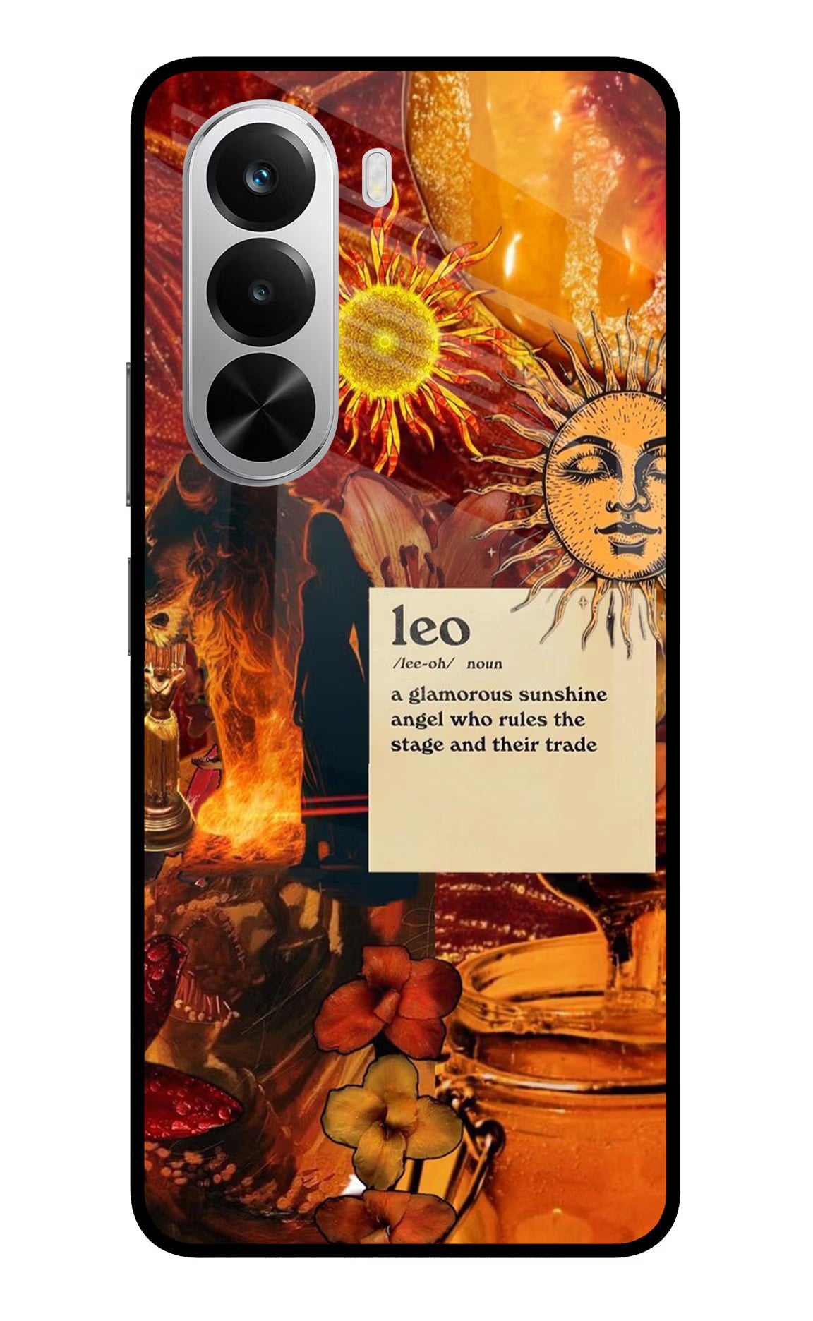 Leo Zodiac Realme P4x 5G Glass Case