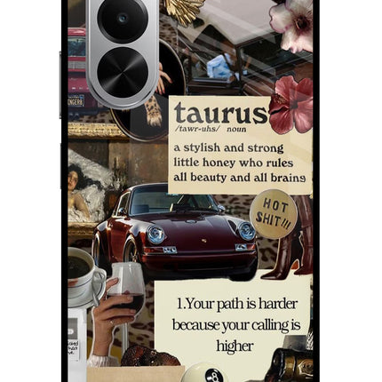 Taurus Zodiac Realme P4x 5G Glass Case