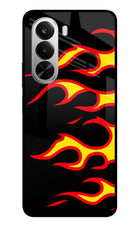 Side Sweep Flames Realme P4x 5G Glass Case