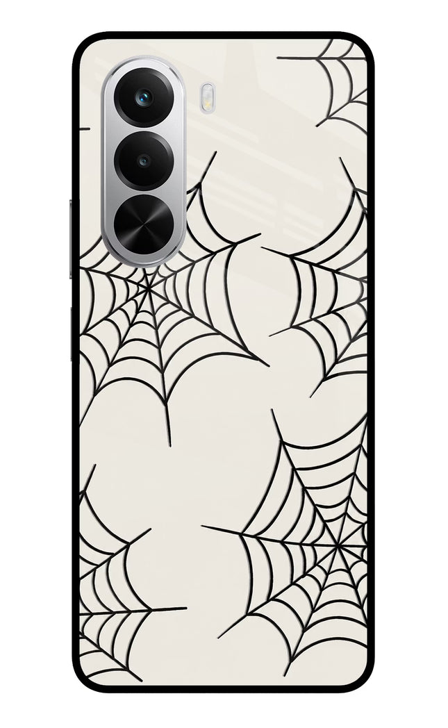 Spider Web Realme P4x 5G Glass Case Back Cover by Casekaro