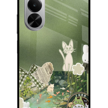 Aesthetic anime Realme P4x 5G Glass Case Back Cover by Casekaro