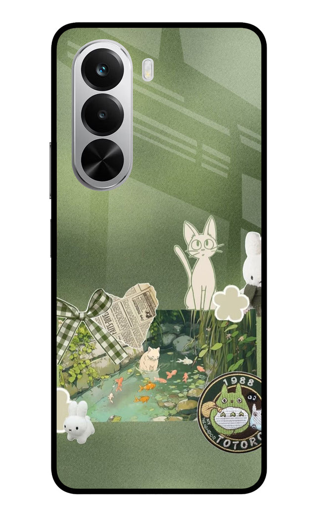 Aesthetic anime Realme P4x 5G Glass Case Back Cover by Casekaro