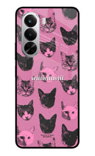 Pink Cats Realme P4x 5G Glass Case