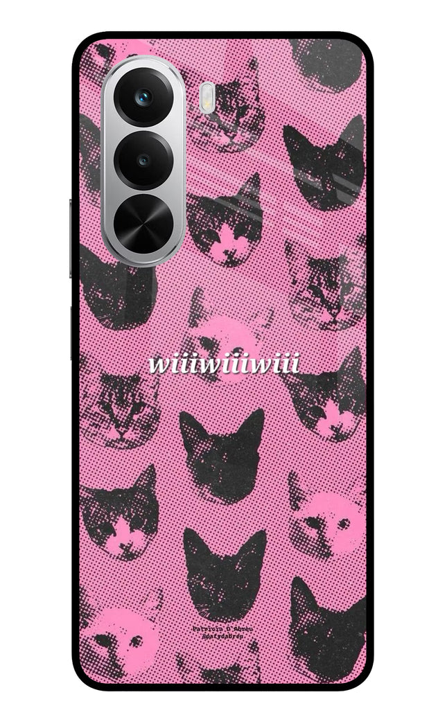 Pink Cats Realme P4x 5G Glass Case