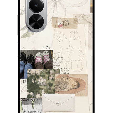 Soft Aesthetic Realme P4x 5G Glass Case Back Cover by Casekaro