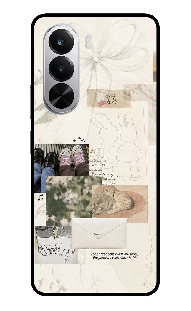 Soft Aesthetic Realme P4x 5G Glass Case Back Cover by Casekaro
