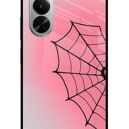 Pink Web Realme P4x 5G Glass Case Back Cover by Casekaro