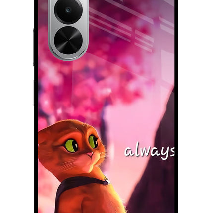 Always Cat Realme P4x 5G Glass Case