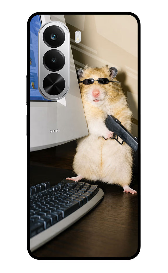 Hacker Hamster Realme P4x 5G Glass Case