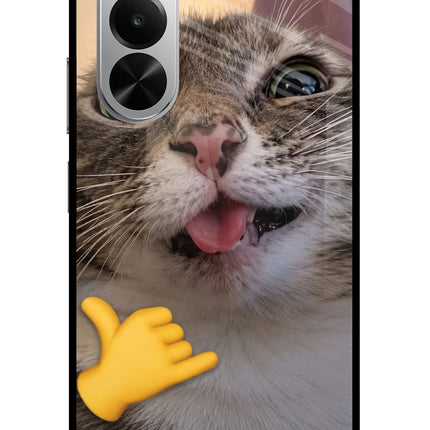 Silly Cat Call Realme P4x 5G Glass Case