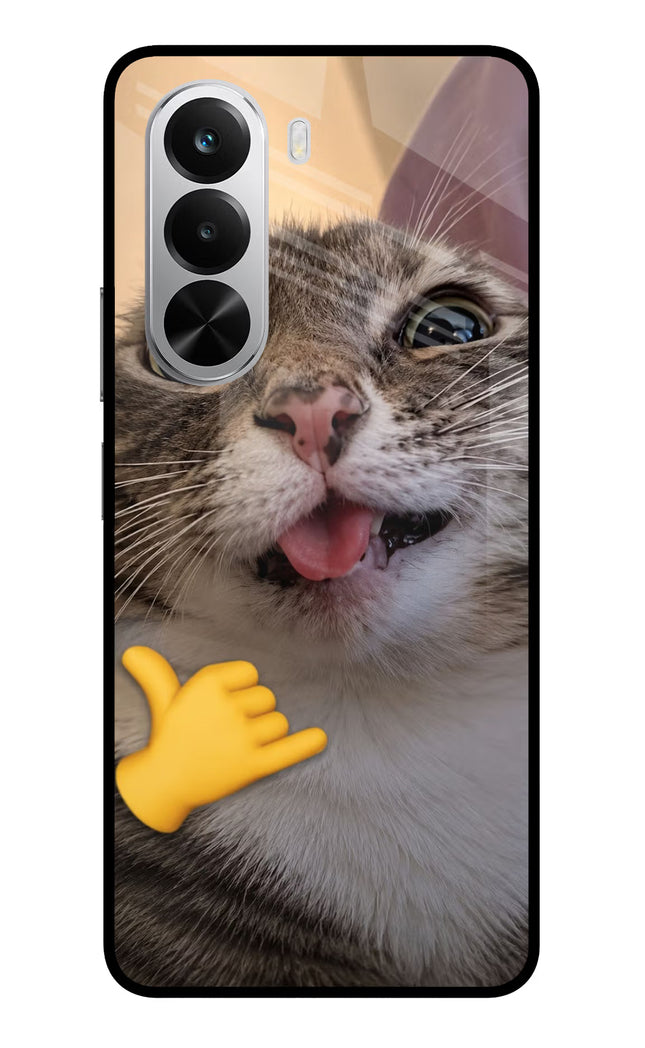 Silly Cat Call Realme P4x 5G Glass Case
