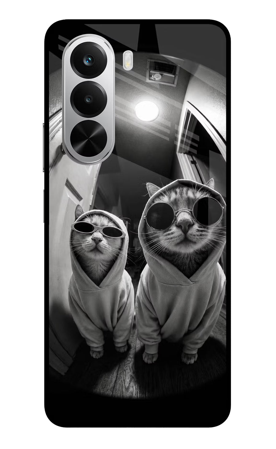 Hood Cats Realme P4x 5G Back Cover, Glass case