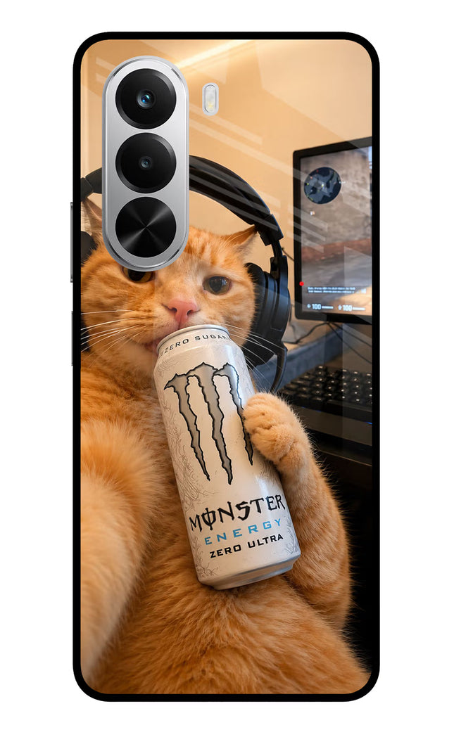 Gamer Cat Energy Realme P4x 5G Glass Case