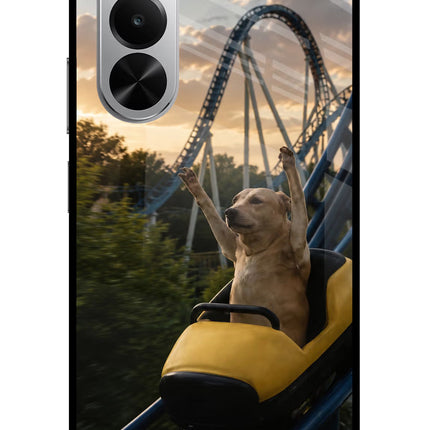 Rollercoaster Dog Realme P4x 5G Glass Case