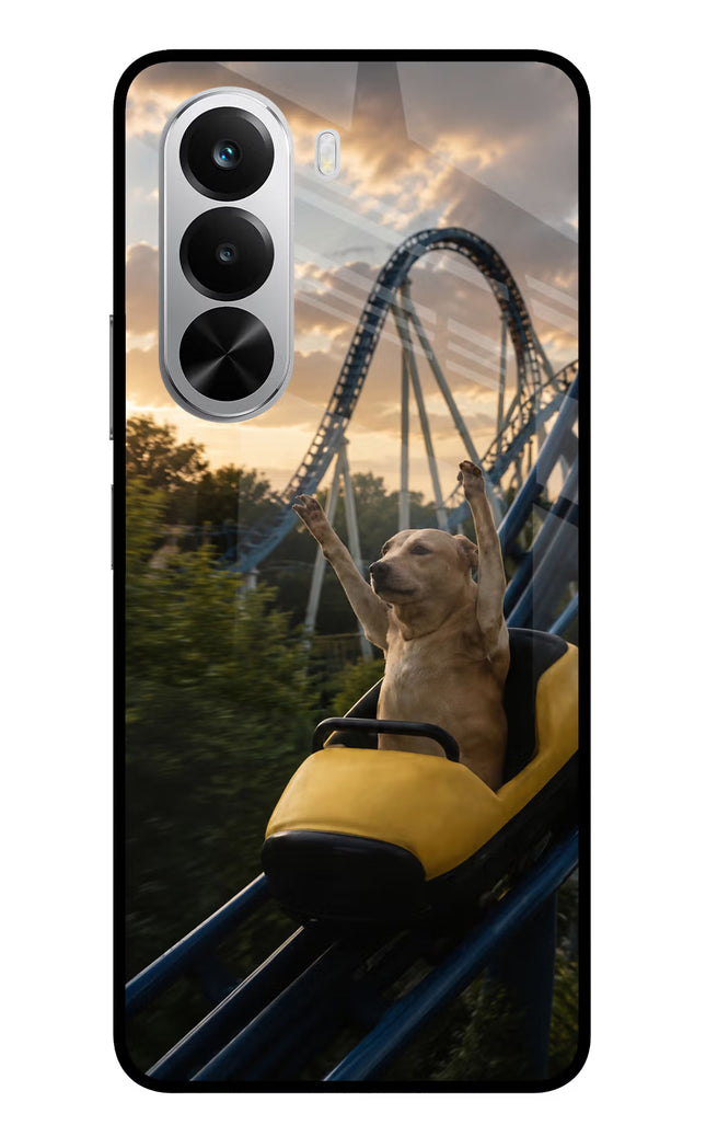 Rollercoaster Dog Realme P4x 5G Glass Case