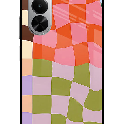 Wavy Grid Realme P4x 5G Glass Case
